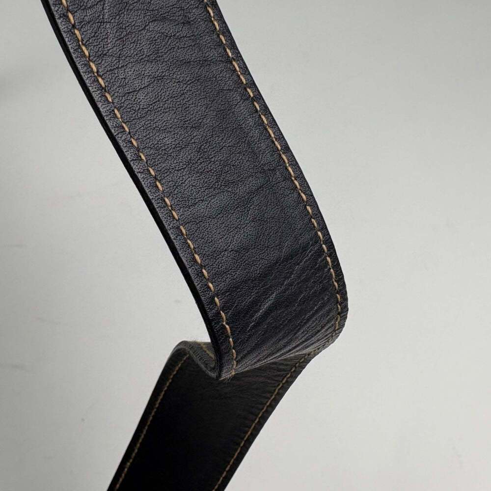 GUCCI Vintage Black Coated Canvas Shoulder Bag - Picture 7 of 9